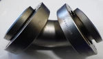 Varian 90 Deg. Elbow With 2.75" Conflat Flanges, Both Rotatable. Vacuum Fitting.. Fixed Price $60.00.