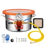1.5 Gallon Vacuum Chamber With Tempered Glass LID,304 Stainless Steel Degassing. Fixed Price $114.98.