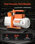 Vacuum Pump, 7 Cfm 3/4 Hp, Hvac Two Stage Rotary Vane For R134A. Fixed Price $192.92.