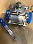Vne EG90CC-64.0 Sanitary Ball Valve 4" Clamp Connection 316SS 600 Wog New. Fixed Price $920.00.