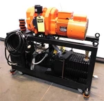Alcatel Roots Vacuum W/ Mech. Forepump, Switch, Heavy Duty Cart. Fixed Price $6000.00.