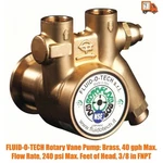 Fluid-o-tech Rotary Vane Pump: Brass, Gph Max, 240 Psi 3/8 In. Fixed Price $177.46.