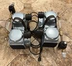 Set Of Two-air Compressor: Gast Model Number BFB-DAA-P716A-EB. Fixed Price $1200.00.
