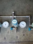 3X Airgas Pressure Valve Line Regulators Y11-N141F With Swagelock Manifold. Fixed Price $69.95.