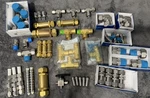 Lot Of Swagelok 316 Stainless & Brass Compression Tube Fittings And Check Valves. Fixed Price $800.00.