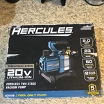 Hercules 20V Cordless Brushless Two-stage Vacuum Pump HC1011B. Fixed Price $250.00.