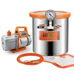3 Gallon 4.5 Cfm Tempered Glass Lid Vacuum Chamber With Pump, Degassing. Fixed Price $325.77.