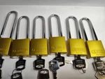 Abus 19371 Keyed Padlock, Open, Rectangular Aluminum Body, Chrome Plated. Fixed Price $79.05.