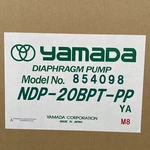 Yamada Ndp 20BPT-PP 854098 3/4" Polypropyle Air Operated Double Diaphragm Pump. Fixed Price $1250.00.