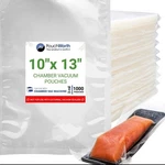 500 Pcs Clear 10" X 13", Mil Vacuum Chamber Bags Great For Food Storage. Fixed Price $47.45.
