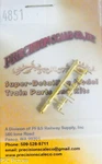 Precision Scale Ho #4851 Valves, Shut-off, .025" Core For 3/4" Air Line (brass. Fixed Price $9.00.