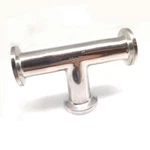 Stainless Steel KF-16 Straight Tee, 3-WAY All Ends Flange Vaccum Fitting. Fixed Price $21.29.