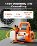 Vacuum Pump, 3.5 Cfm 1/4 Hp, Hvac Single Stage Rotary Vane For. Fixed Price $108.59.