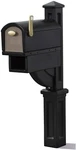 Large Rural Post Mount Pedestal Heavy Duty Rain Overhang Black. Fixed Price $97.23.