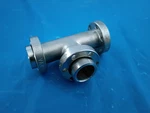 Cf Conflat 1.33" (dn 16) Tee, By Varian, (2) Rotatable And (1) Fixed Flange. Fixed Price $70.00.