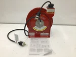 Reelcraft 4545 123 3A Cord Reel, Spring Retracted, Nema 5-20R, Awg, Red. Fixed Price $494.99.