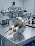 Huntington /mdc/varian Uhv Feedthrough 2-PIN 1/4" Copper 180A 5KV 2.75" Cf DN40. Fixed Price $345.00.