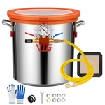 5 Gallon Vacuum Chamber With Tempered Glass LID,304 Stainless Steel Degassing.... Fixed Price $165.08.