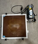 Gast Vacuum Pump System With Chamber And Table 0523-V356Q-G588DX. Fixed Price $650.00.