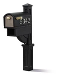 Mailmaster Hudson Mailbox, Magnetic Door, Large Newspaper Holder, Black. Fixed Price $109.61.