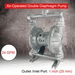 Aluminum Pneumatic Double Diaphragm Pump 1" Inlet Outlet QBK-25L (gray) 24GPM. Fixed Price $186.01.