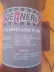 Goehners 110V Self Priming Diaphragm Pump 6.0 Gpm 70 Psi. Fixed Price $89.95.