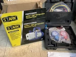 Stark Professional 4CFM 1/3HP Refrigeration Vacuum Pump 71094, (with Gauge Kit). Fixed Price $129.99.
