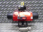 Used Vavetechnologies B0L1-SW-STD 1" Actuated Valve Assembly. Fixed Price $375.00.