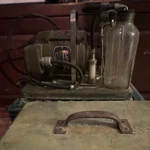 J. Sklar 100-15 Vacuum Pump With Glass Bottles And Gauge. Fixed Price $2000.00.