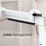 Single White Ultra Wide Monitor Pneumatic Spring Desk Mount, Max Vesa 200X100. Fixed Price $99.99.