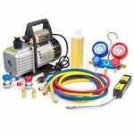 Xtremepowerus 4CFM Vacuum Pump Hvac Refrigeration Manifold Gauge R134 Tap. Fixed Price $139.95.