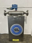 Micro Motion D S100S128 Mass Flow Sensor 2250PSIG 500MA 15V - Blue Transmitter. Fixed Price $750.00.