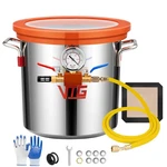 Gallon Vacuum Chamber With Tempered Glass LID,304 Stainless Steel Degassing. Fixed Price $128.44.