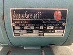 Bell & Gossett 1/12 Hp 1725 Rpm P/n 2,806,751 High Volume Dry Vacuum Pump. Fixed Price $60.00.