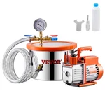 Vacuum Chamber 1.5 Gallon 3.5 Cfm Pump Kit Degassing Resin Vevor VP125 Stainless. Fixed Price $179.99.